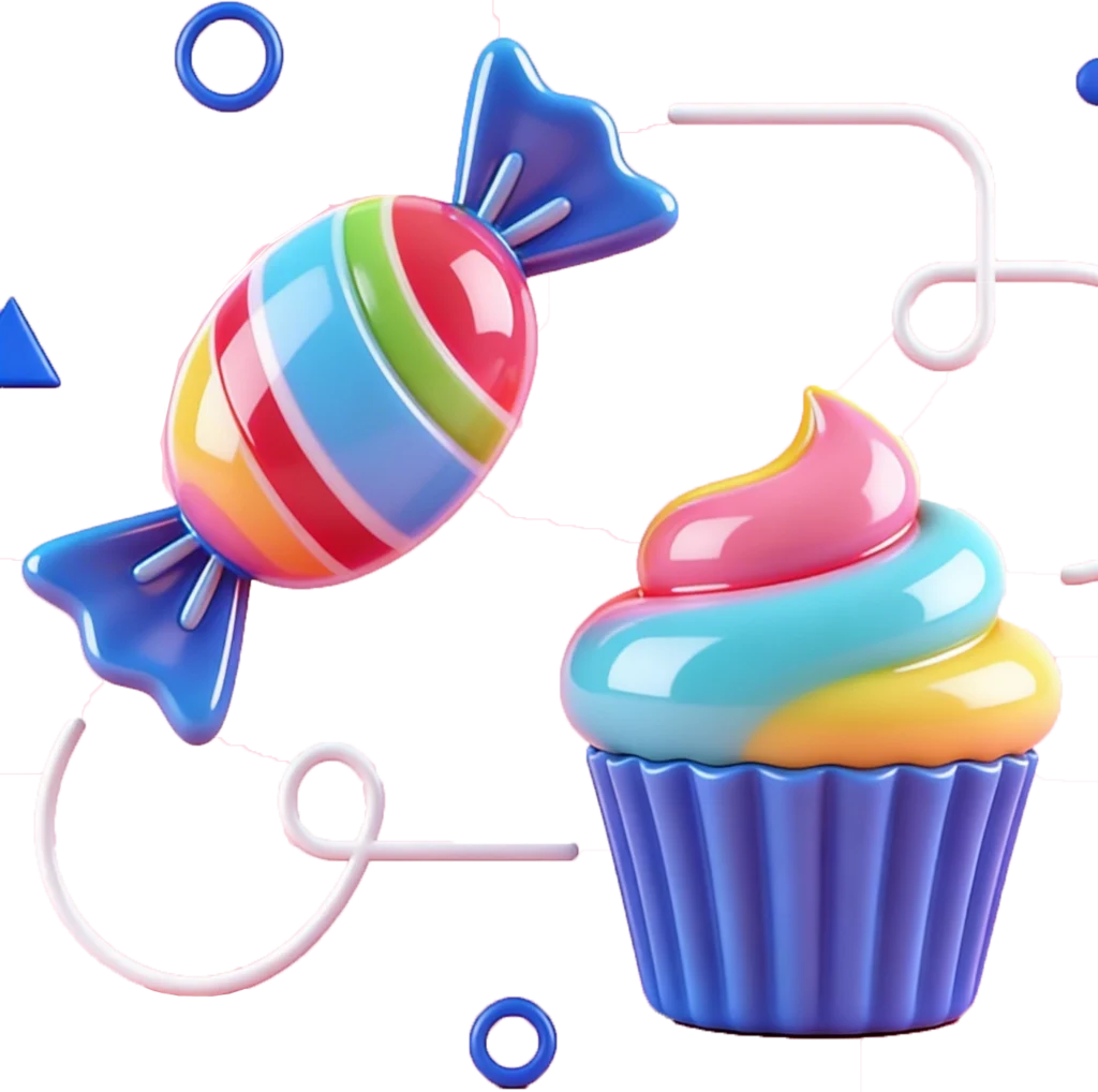 muffin and candy