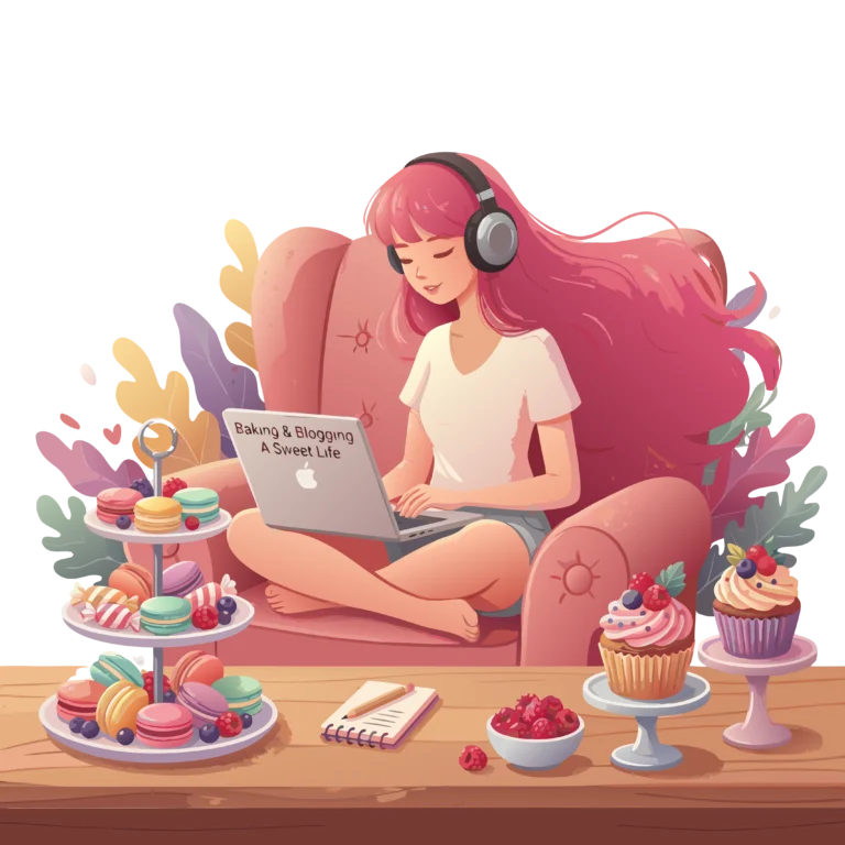 Me sitting behind a desk and writing a blog