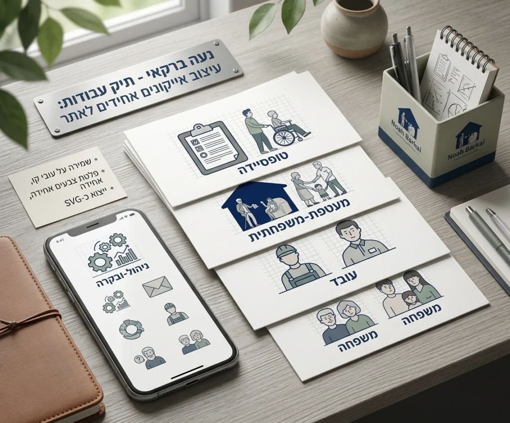 Preparation of uniform icons for the website