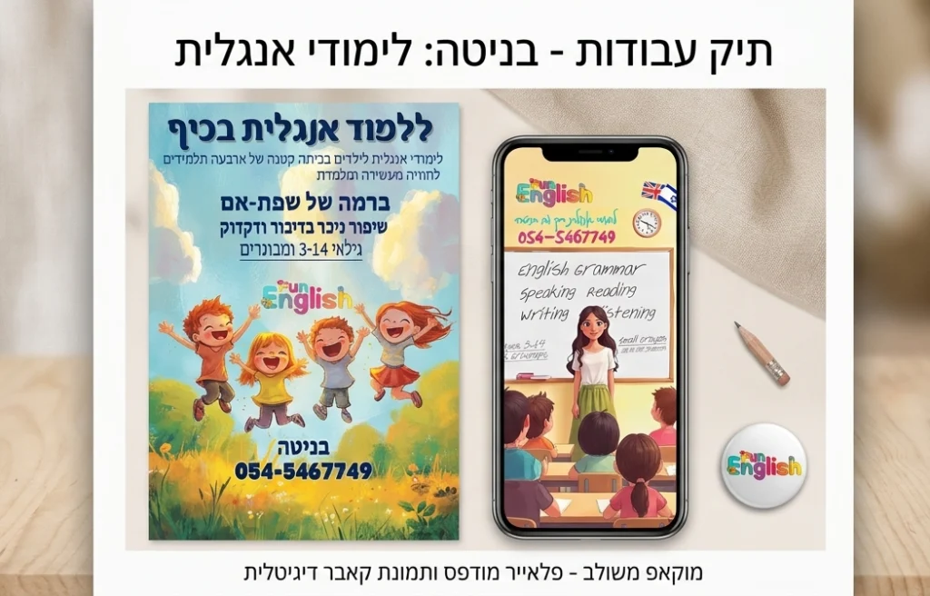 Cover photo and flyer for Benita, an English teacher